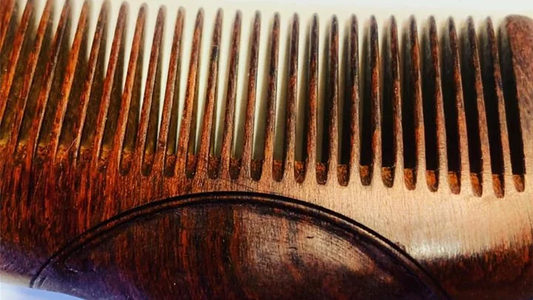 Handmade Mahogany beard comb image 1