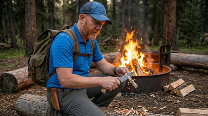 Famous Camp Folded Steel With Sheath